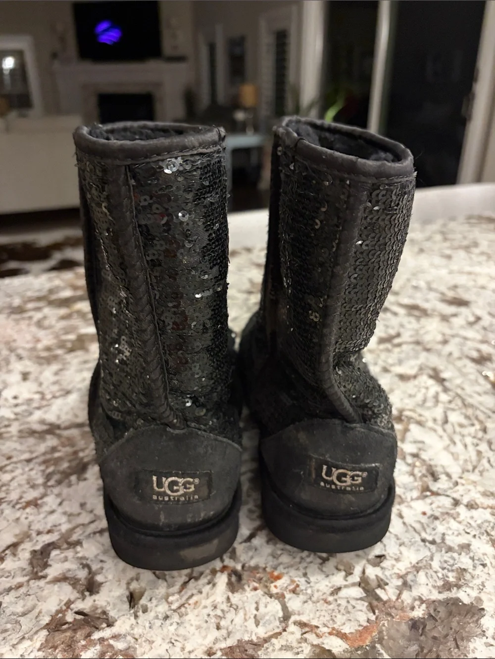 UGG Black Sequin Mid-Calf Boot
